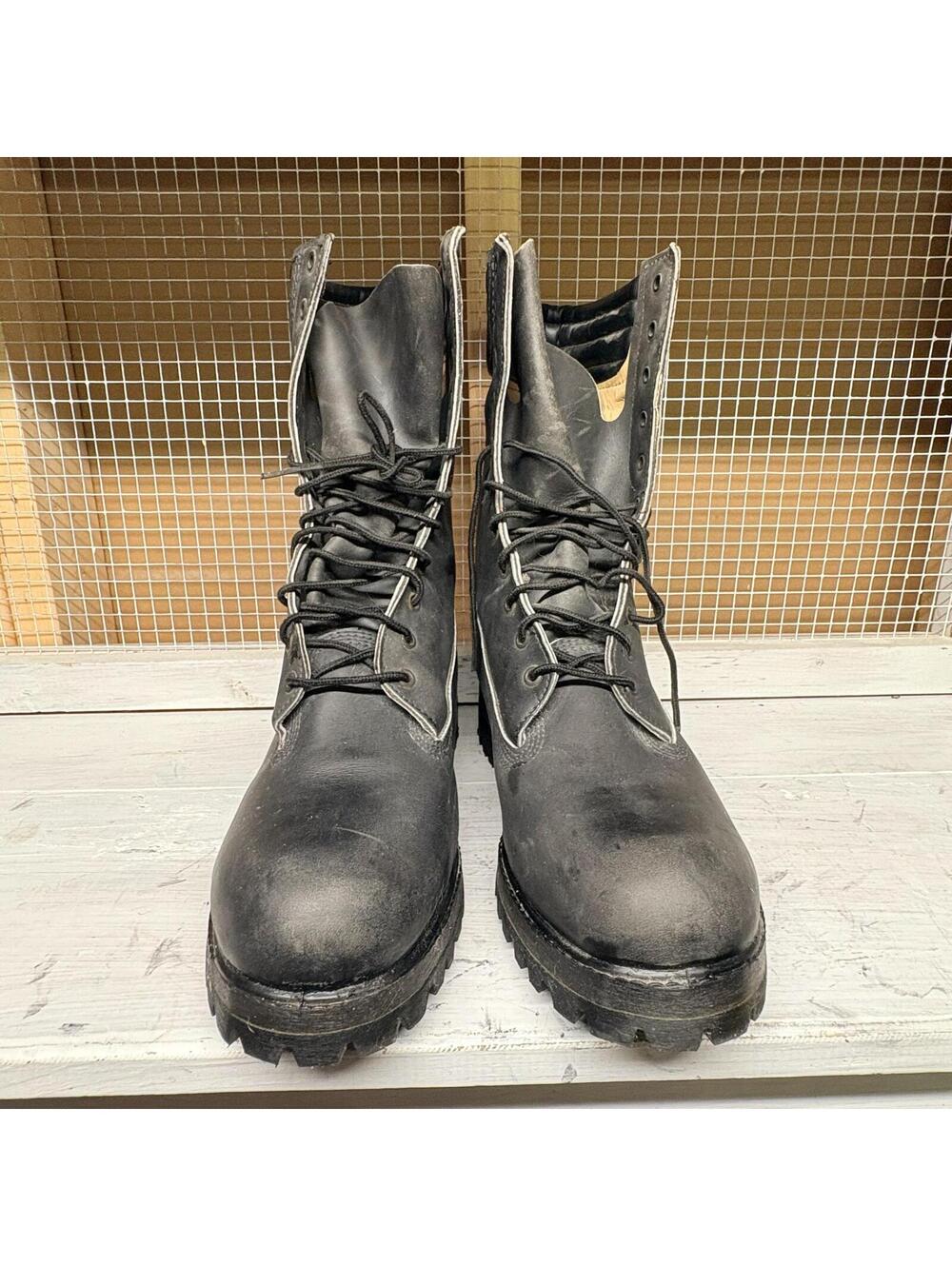 Prospector Boots Size 10 Black Leather Lace-Up Boots Made in Canada